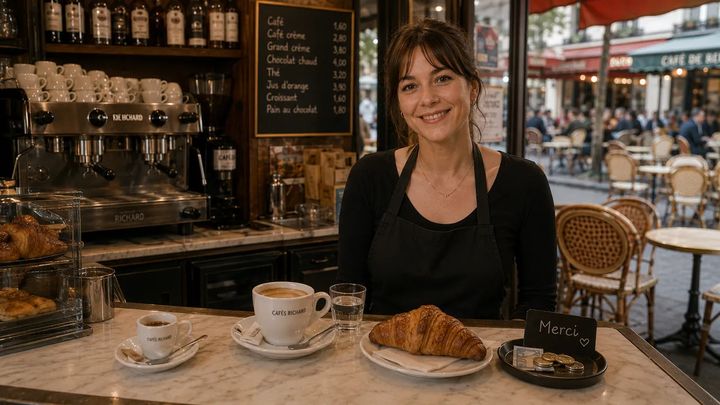 La cafenea — Franceză